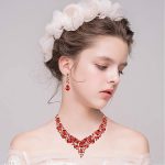 Paxuan Silver/Gold Plated Women Wedding Bridal Jewelry Set Prom Crystal Rhinestone Statement Choker Necklace Teardrop Earrings Link Bracelet Tiaras Crown Jewelry Sets for bride bridesmaid Wedding - Image 2
